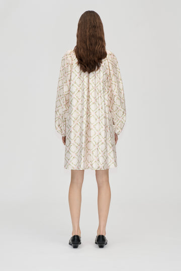 Stine Goya UK Voluminous Bow Dress Dress Sakura Check Pink