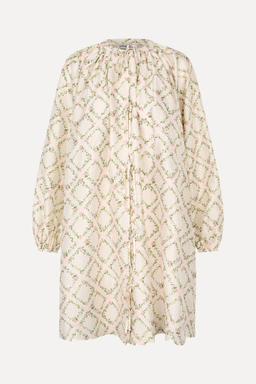 Stine Goya UK Voluminous Bow Dress Dress Sakura Check Pink