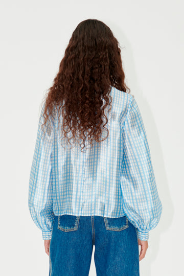 Stine Goya UK SGAshley Blouse Top Blue Check