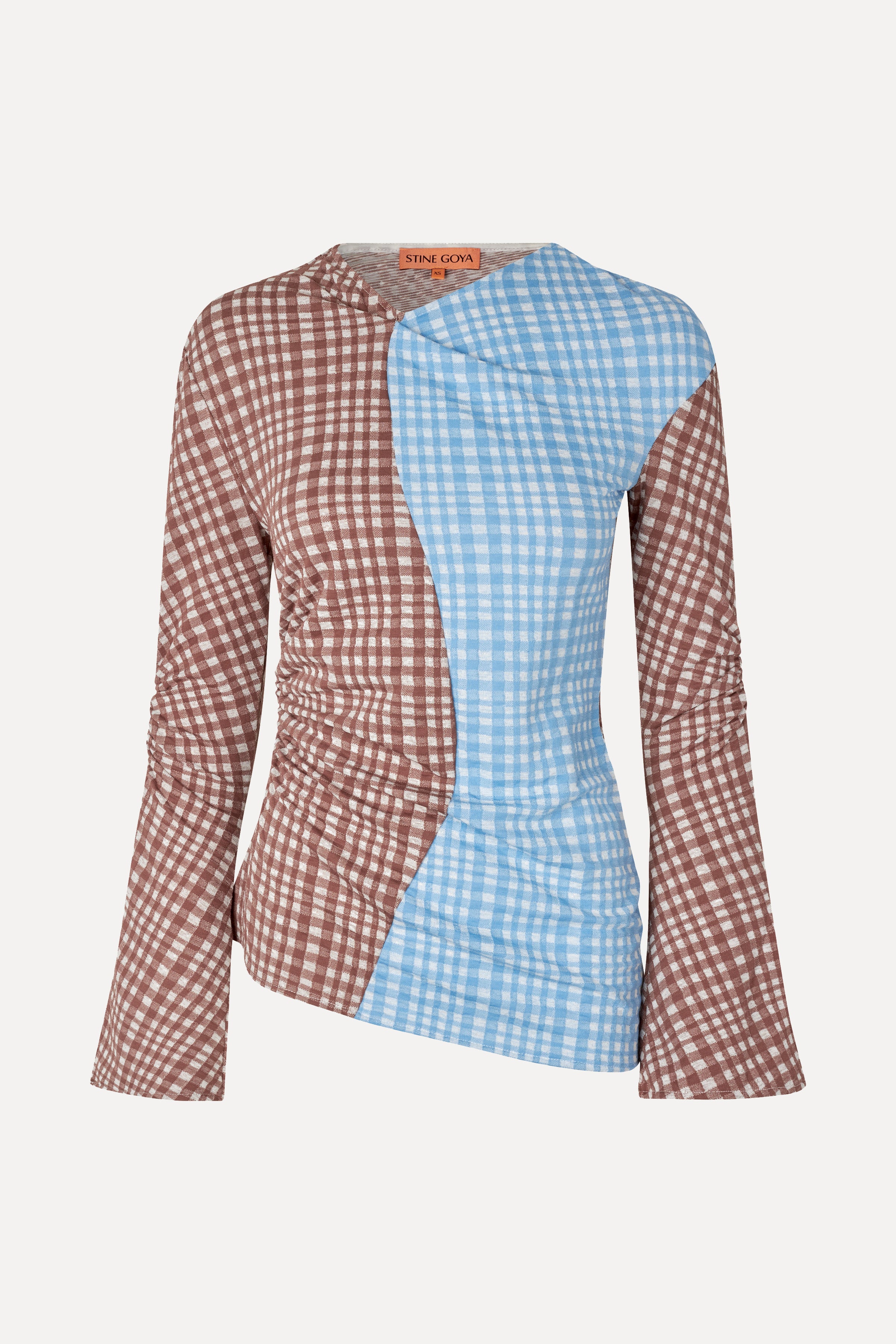 SGClementine Blouse - Brown Check - Stine Goya UK SGClementine Blouse - Brown Check - Stine Goya UK
