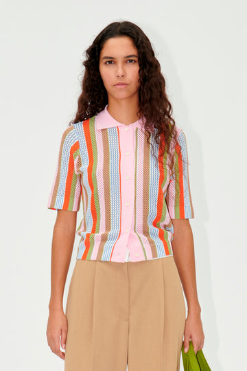 Stine Goya UK SGDarcy Cardigan Knit Multi Stripe