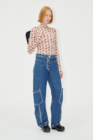 Stine Goya UK SGDion Denim Pants Pants Trompe L'oeil