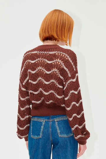 Stine Goya UK SGDirch Jumper Knit Cream Waves