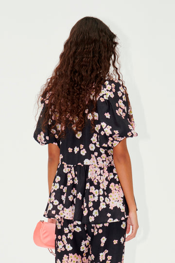 Stine Goya UK SGLiw Top Top Pink Ditzy Flowers
