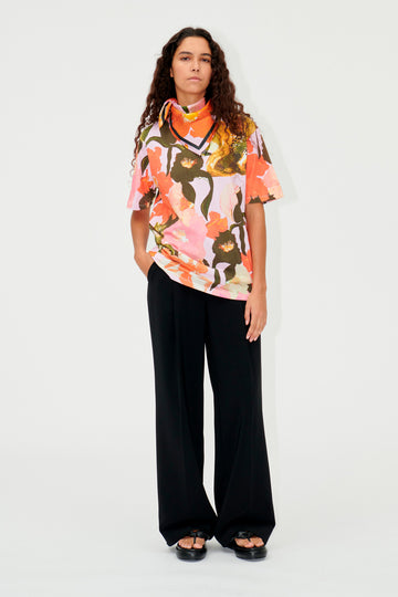 Stine Goya UK SGMargila T-shirt Top Summer Day Poppies