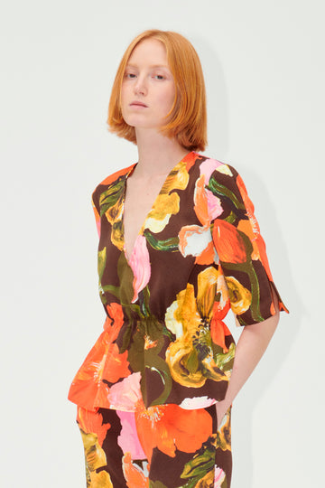 Stine Goya UK SGNaica Top Top Summer Night Poppies