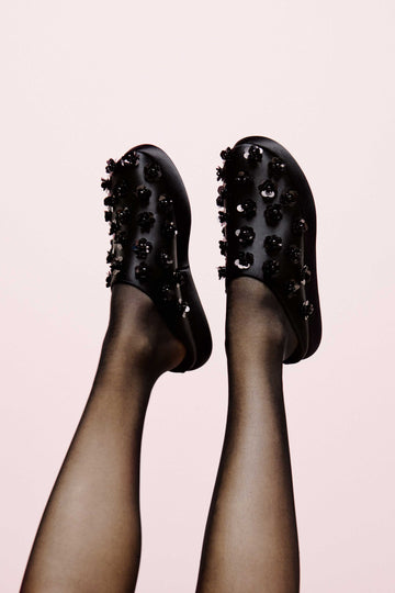 Stine Goya UK SGSeoul Mules Footwear Black 3D Flowers