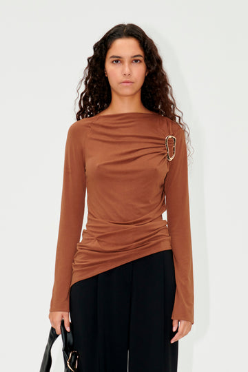 Stine Goya UK SGYarah Blouse Top Brown