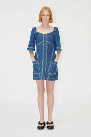 Stine Goya UK SGYvonne Denim Dress Dress Trompe L'oeil