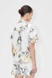 Stine Goya UK Scalloped Short Sleeve Shirt Shirt Wild Flowers Embroidery