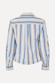 Stine Goya UK Sharp Hem Boxy Shirt Top Lightwave Stripes
