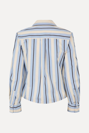 Stine Goya UK Sharp Hem Boxy Shirt Top Lightwave Stripes