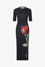 Stine Goya UK Short Sleeve Crewneck Midi Dress Dress The Rose