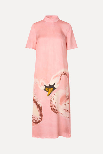 Stine Goya UK Short Sleeve Midi Dress Dress Swans