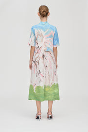 Stine Goya UK Short Sleeve Midi Dress Dress Cherry Blossom