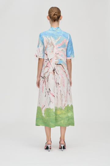 Stine Goya UK Short Sleeve Midi Dress Dress Cherry Blossom