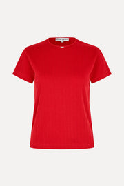 Stine Goya UK Short Sleeve Relaxed T-Shirt Top Velocity Red