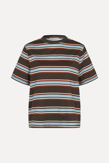 Stine Goya UK Short Sleeve T-Shirt Top Blue And Bold