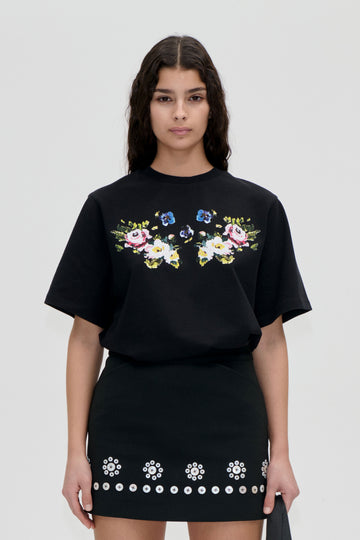 Stine Goya UK Short Sleeve T-Shirt Top The Floral Frame