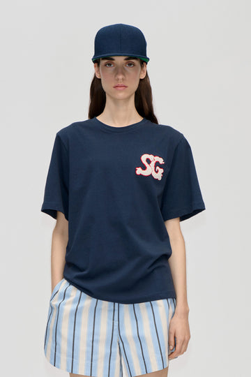 Stine Goya UK Short Sleeve T-Shirt Top Baseball SG Patch