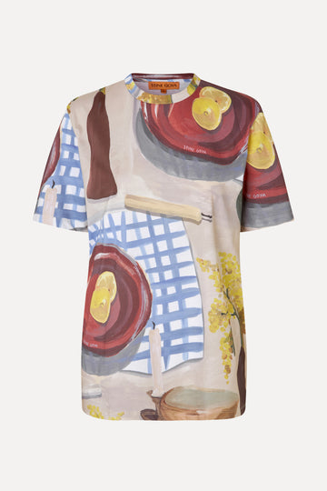 Stine Goya UK Short Sleeve T-shirt Top Lemons On A Plate