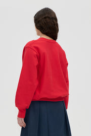 Stine Goya UK Side Panel Sweatshirt Top Fiery Red