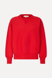 Stine Goya UK Side Panel Sweatshirt Top Fiery Red