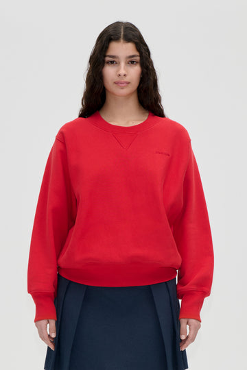 Stine Goya UK Side Panel Sweatshirt Top Fiery Red