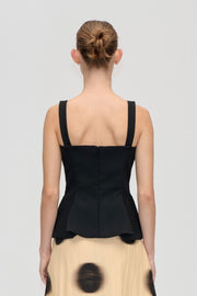 Stine Goya UK Sleeveless Fitted Waist Top Top Black