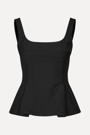 Stine Goya UK Sleeveless Fitted Waist Top Top Black