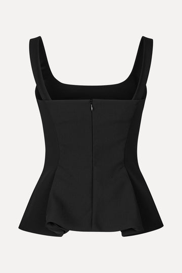 Stine Goya UK Sleeveless Fitted Waist Top Top Black