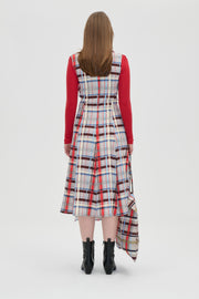 Stine Goya UK Sleeveless Gathered Midi Dress Dress Scarlet Grid