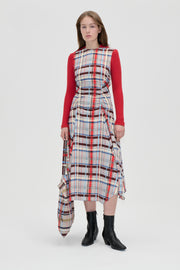 Stine Goya UK Sleeveless Gathered Midi Dress Dress Scarlet Grid