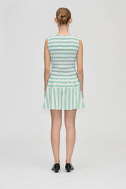 Stine Goya UK Sleeveless Smocked Short Dress Dress Smocked Stripes