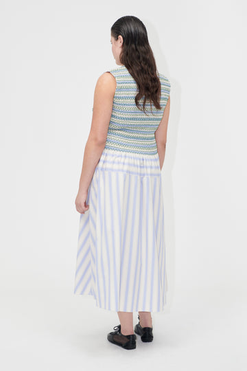 Stine Goya UK Smocked Gathered Tank Dress Dress Pastel Stripes