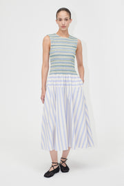 Stine Goya UK Smocked Gathered Tank Dress Dress Pastel Stripes