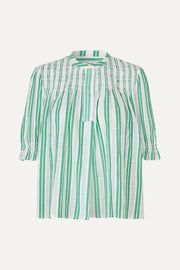Stine Goya UK Smocked Gathered Top Top Smocked Stripes