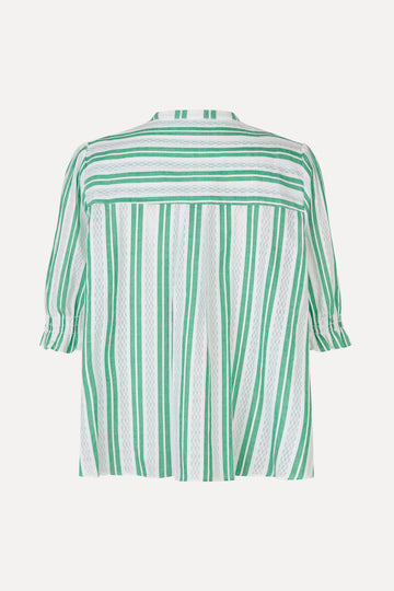 Stine Goya UK Smocked Gathered Top Top Smocked Stripes