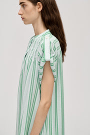 Stine Goya UK Smocked Tunic Long Dress Dress Smocked Stripes