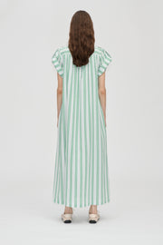 Stine Goya UK Smocked Tunic Long Dress Dress Smocked Stripes
