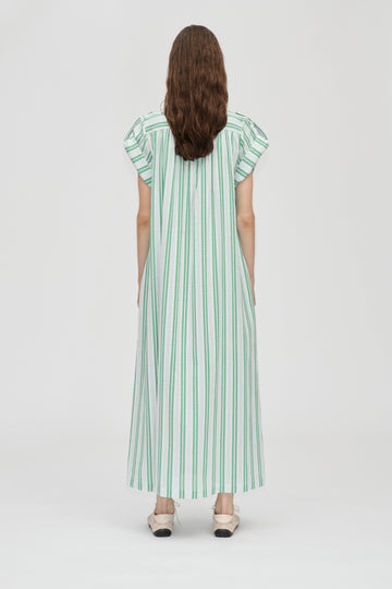 Stine Goya UK Smocked Tunic Long Dress Dress Smocked Stripes
