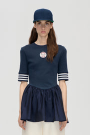 Stine Goya UK Sportif Ruffle Top Top Baseball SG Patch