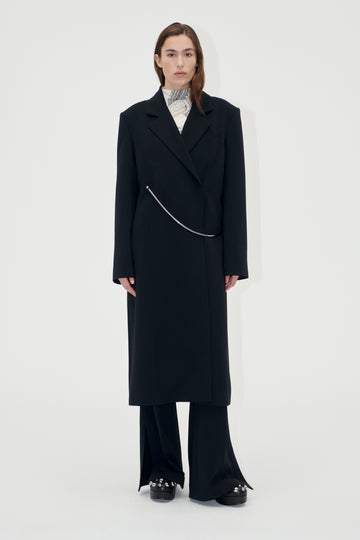 Stine Goya UK Straight Long Sleeve Coat Coat Black
