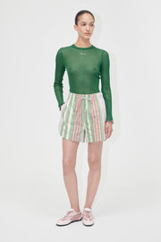 Stine Goya UK Structured Shorts Pants Forest Stripe