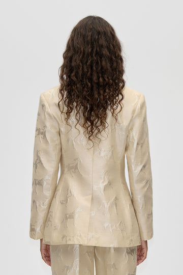 Stine Goya UK Structured Single-Breasted Jacket Jacket Porcelain Cream