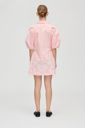 Stine Goya UK Structured Sleeve Mini Dress Dress Ballerina Broderie