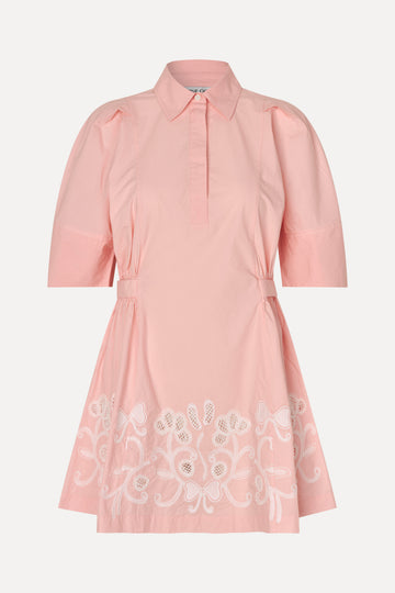 Stine Goya UK Structured Sleeve Mini Dress Dress Ballerina Broderie
