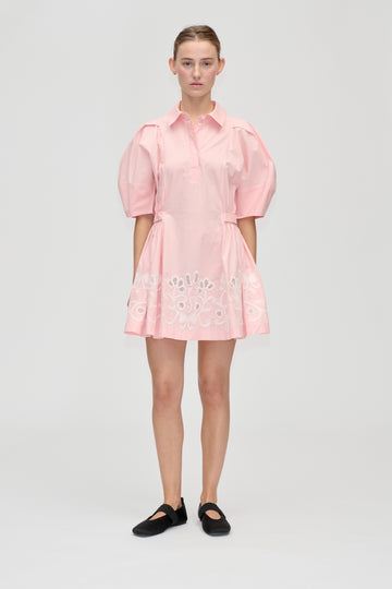 Stine Goya UK Structured Sleeve Mini Dress Dress Ballerina Broderie
