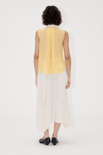 Stine Goya UK Tailored Handkerchief Dress Dress Ivory / Cornsilk