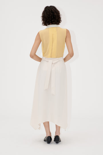 Stine Goya UK Tailored Handkerchief Dress Dress Ivory / Cornsilk